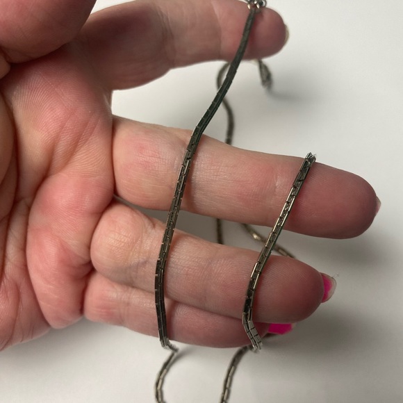 Men’s silver (color) flat link chain a wear anywhere necklace spring winter - Picture 6 of 6